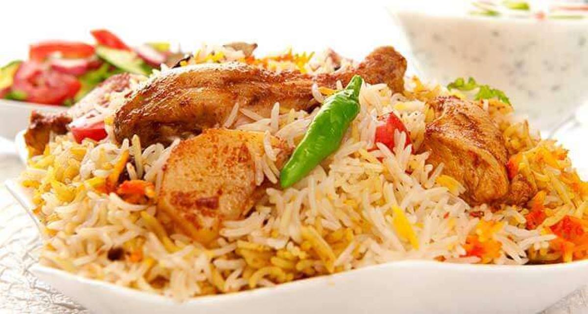 Hyderabadi Chicken Dum Biriyani (Half plate) - Popular menu item