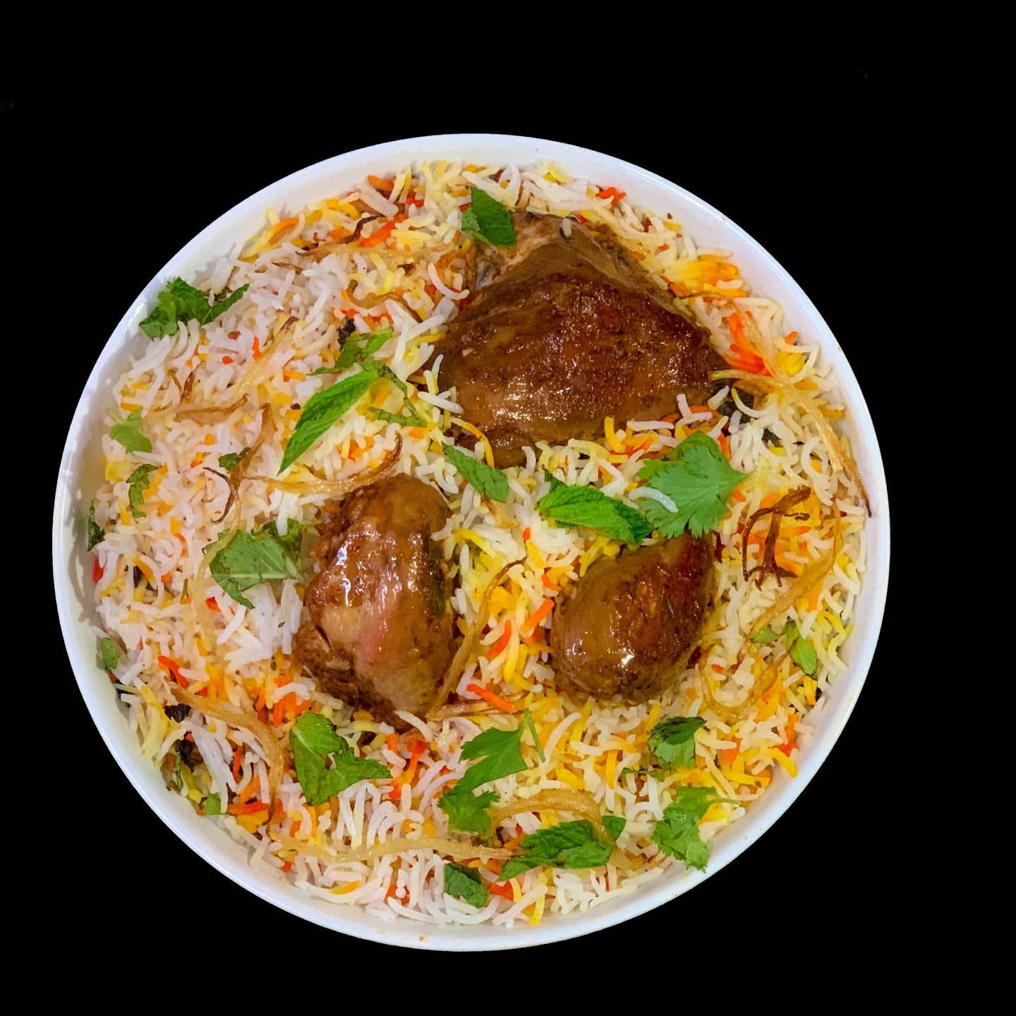 Basmati rice cooked in sealed brazier with chicken and house-made spices recipe.