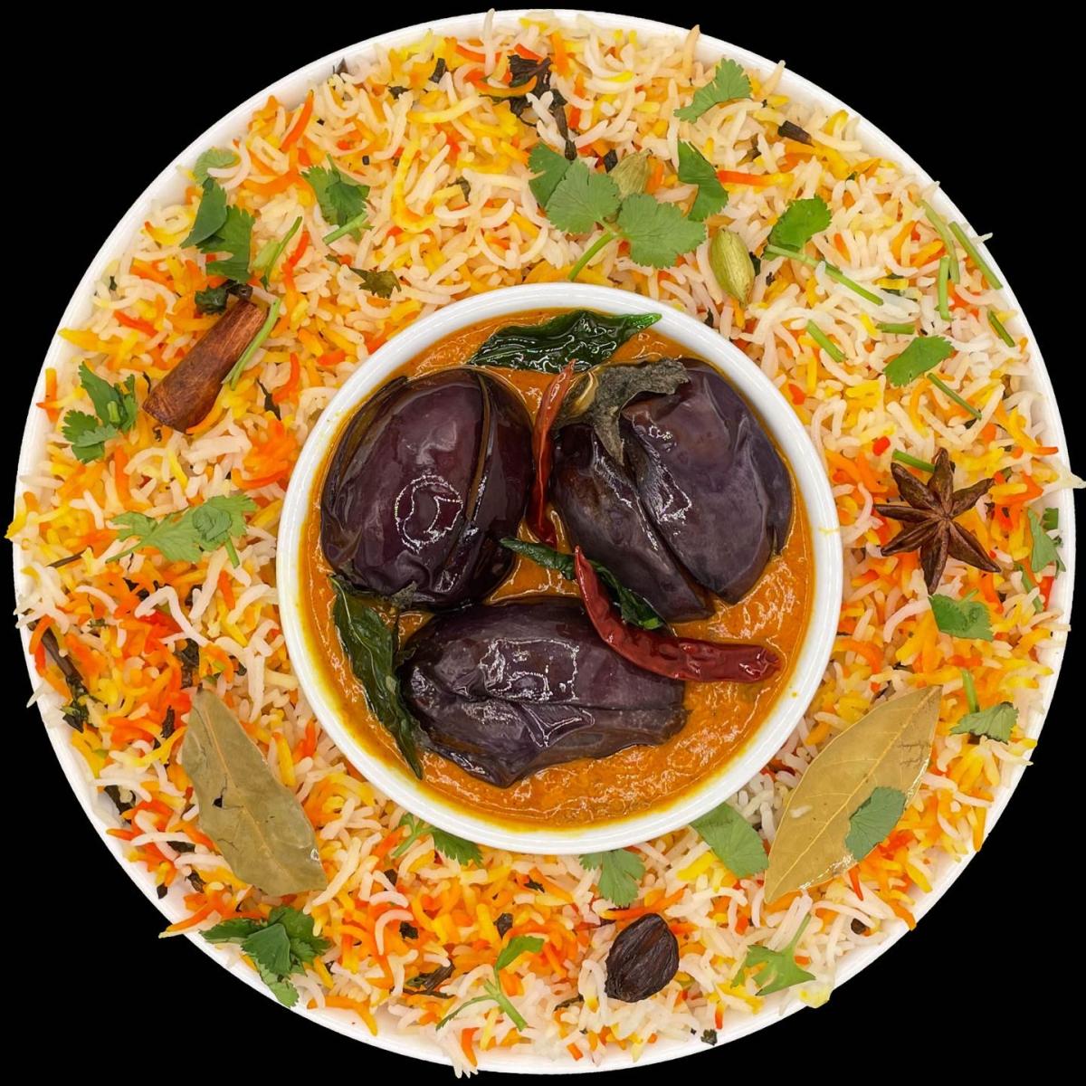 Eggplant (Guthi Vankaya) Biryani - Biryani-Veg menu item