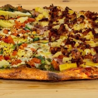 Half & half pizzas with the all star combos. You don’t have to choose just one!