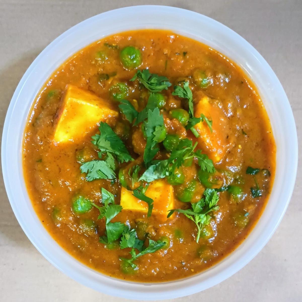 Matar Paneer - Vegetable menu item