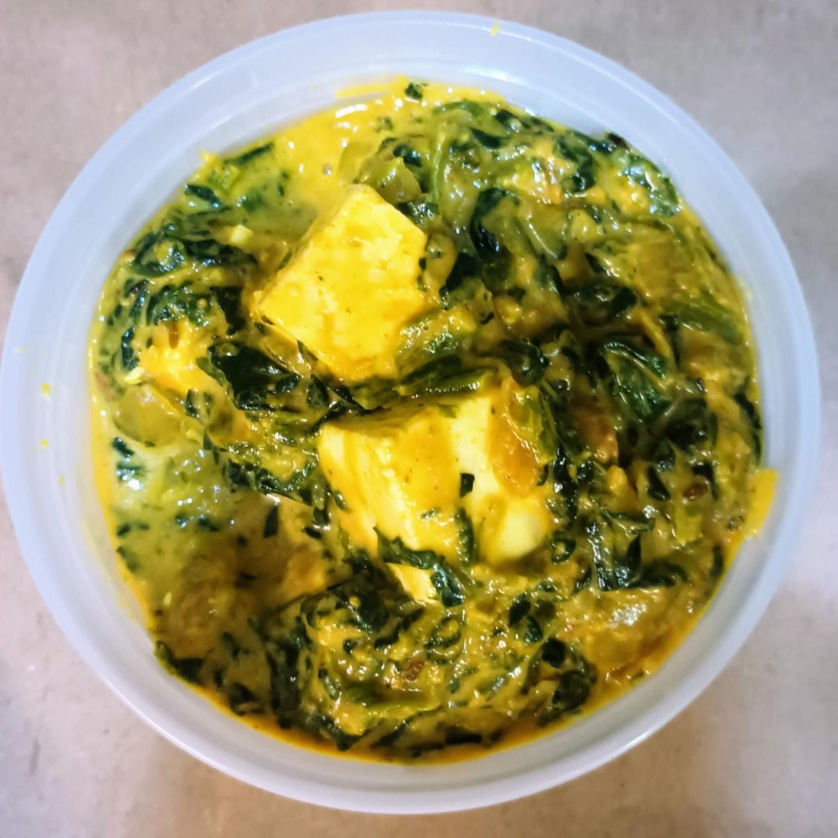 Indian cheese, garlic, shallots and spinach.  (Owners Favourite!) - Flavours of India restaurant in Portland, OR