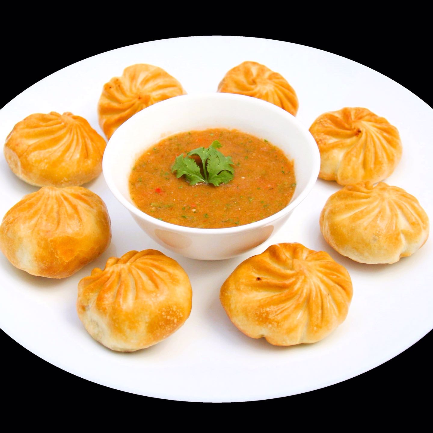 Deep fried Nepali momo made from scratch, filled with a delectable mixture of vegetable protein or ground chicken blended with vegetables and aromatic Himalayan spices. Served with sauce.