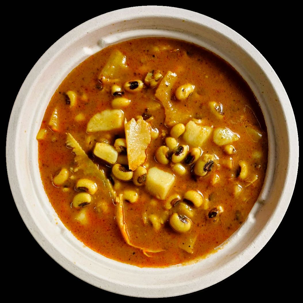 Hot soup made up of aalu (potato), tama (bamboo shoots) & black eyed beans. Served with aromatic basmati steamed rice.