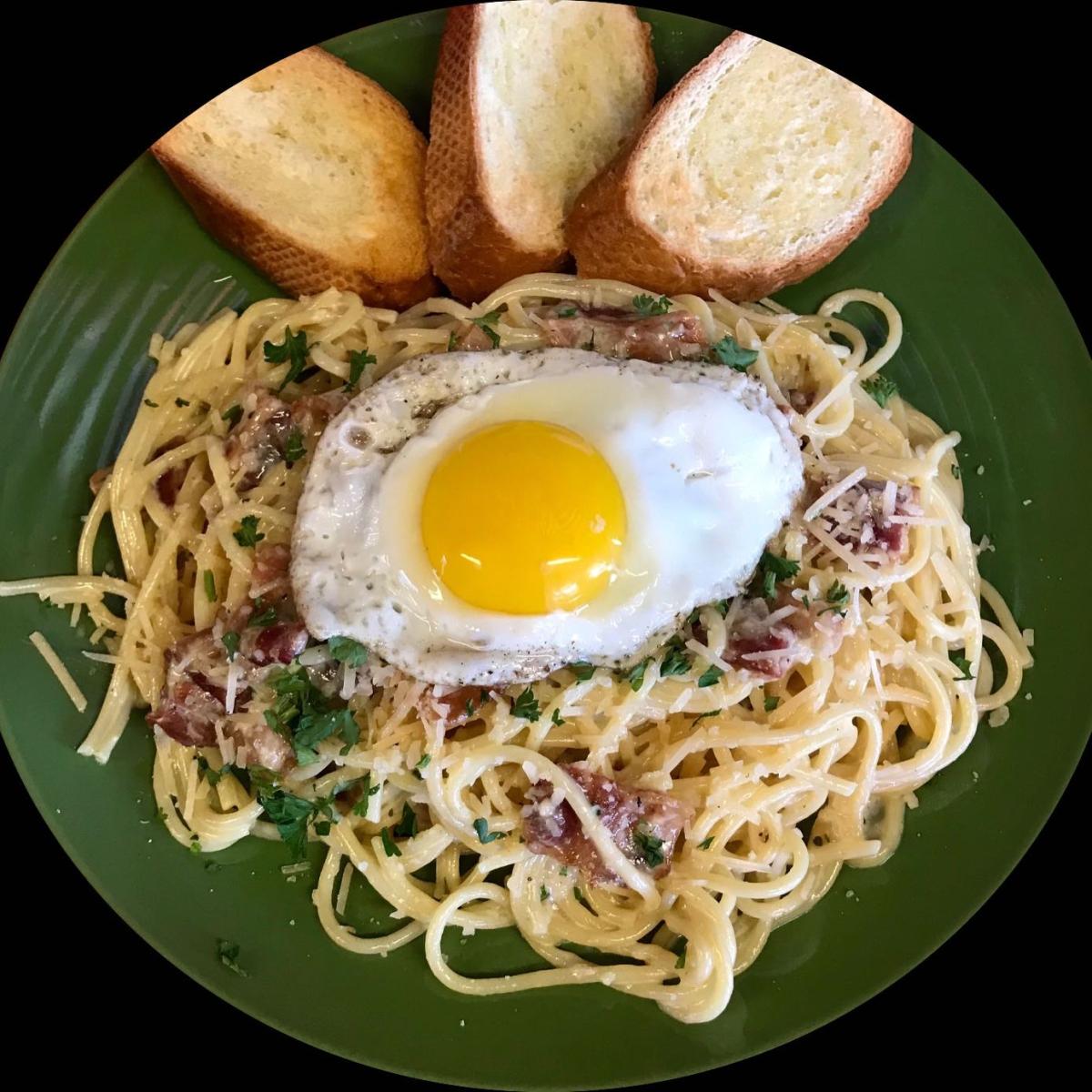 Bacon & Egg Carbonara - Carbonara menu item
