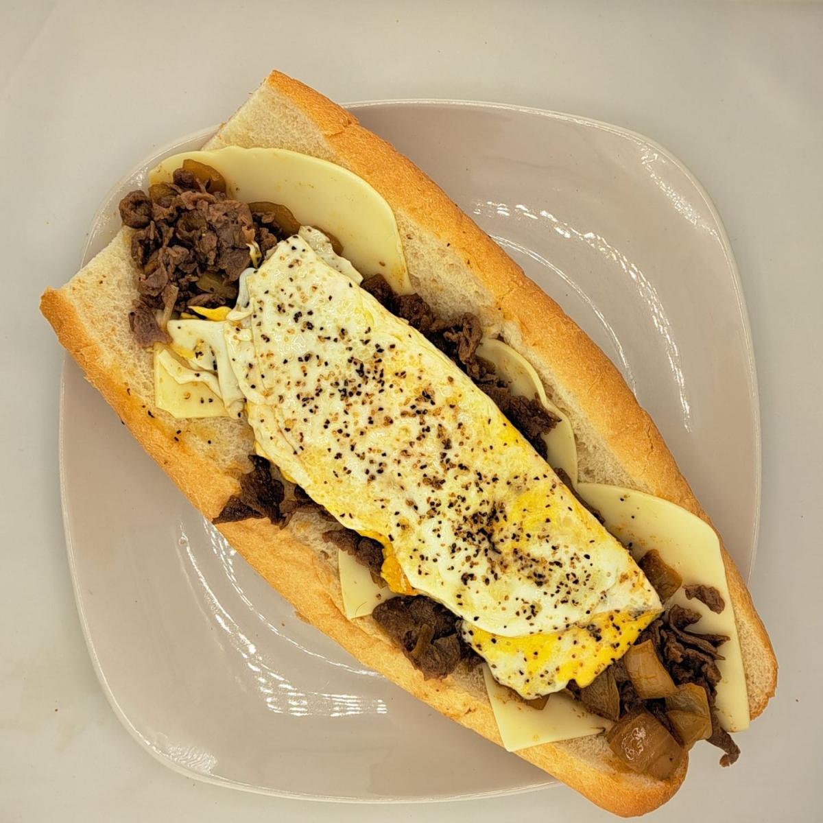 American, sliced Ribeye, 2 Eggs with or without onions. - East Coast Eddie's Authentic Philly Cheese Steaks - Hillsboro restaurant in Hillsboro, OR